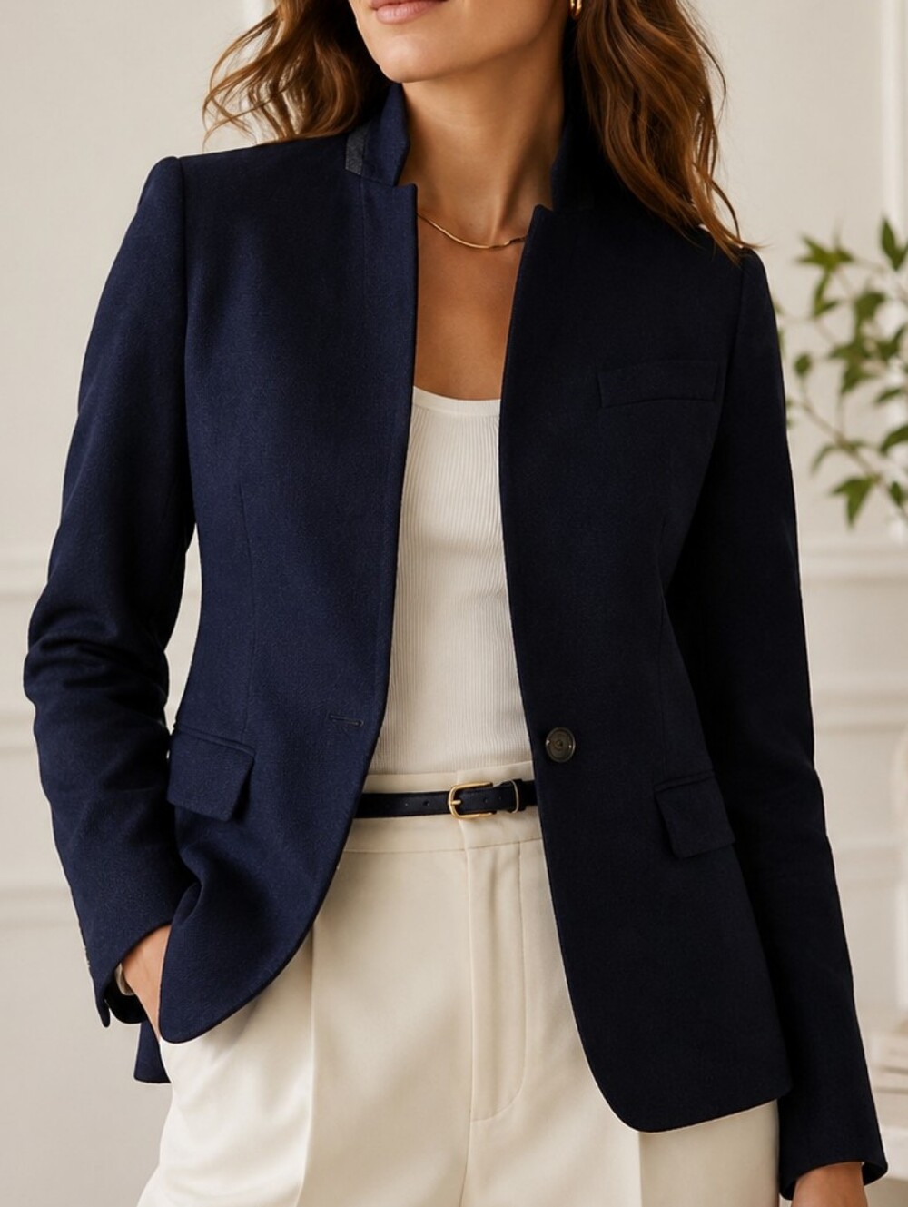 J. Crew Regent Wool Flannel Blazer Navy Blue Tailored Jacket 00